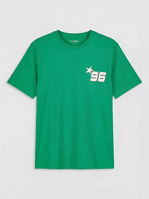 LC WAIKIKI Bisiklet Yaka Baskılı Erkek Tişört