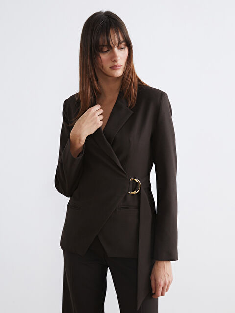 Soulife Kruvaze Yaka Kadın Blazer Ceket - S6LK49Z8-J0V