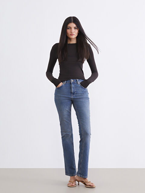 LCW Jeans Flare Kadın Jean Pantolon - S6LL05Z8-JVU