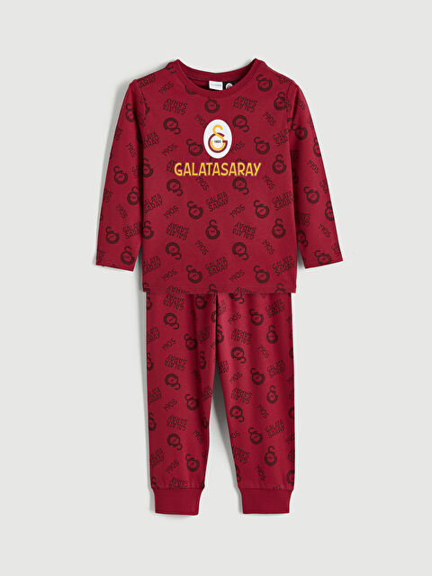 LCW Kids Bisiklet Yaka Galatasaray Baskılı Erkek Çocuk Pijama Takımı - S6LL30Z1-LTQ
