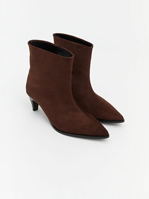 LCW STEPS Süet Görünümlü Kadın Topuklu Bot - S6LL44Z8-RKQ