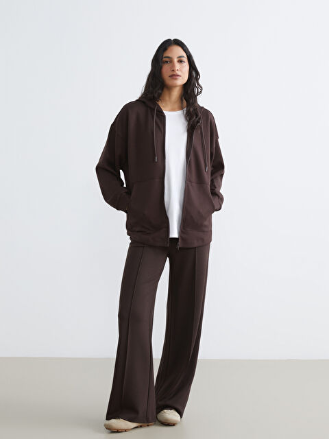 LCW Modest Dikiş Detaylı Geniş Paça Kadın Eşofman Altı - S6LL64Z8-HMK