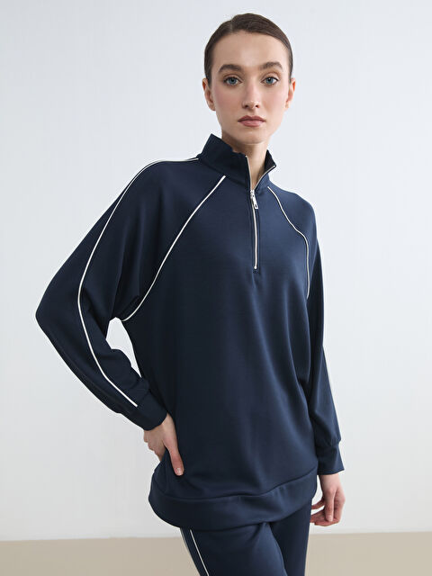 LCW Modest Soft Touch Oversize Kadın Sweatshirt Tunik - S6LL65Z8-HRZ