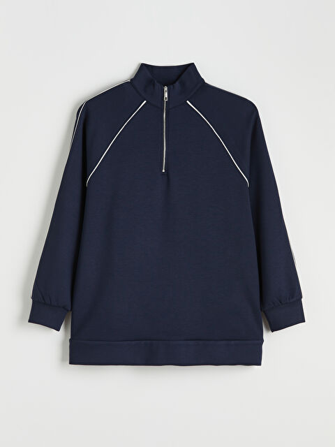 LCW Modest Soft Touch Oversize Kadın Sweatshirt Tunik - S6LL65Z8-HRZ