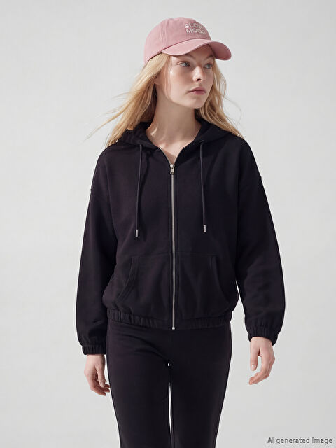 XSIDE Soft Touch Oversize Kadın Fermuarlı Sweatshirt	 - S6LL89Z8-CVL