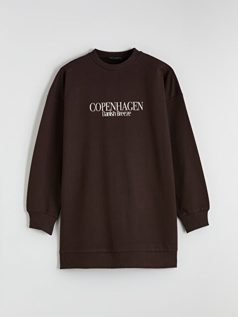LCW Modest Copenhagen Baskılı Kadın Sweatshirt Tunik - S6LL95Z8-HMK