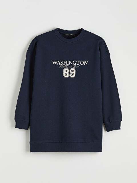 LCW Modest Washington Baskılı Kadın Sweatshirt Tunik - S6LL95Z8-HRZ