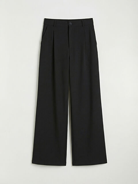 LCW Modest Loose Fit Geniş Paça Kadın Pileli Pantolon - S6LM09Z8-CVL