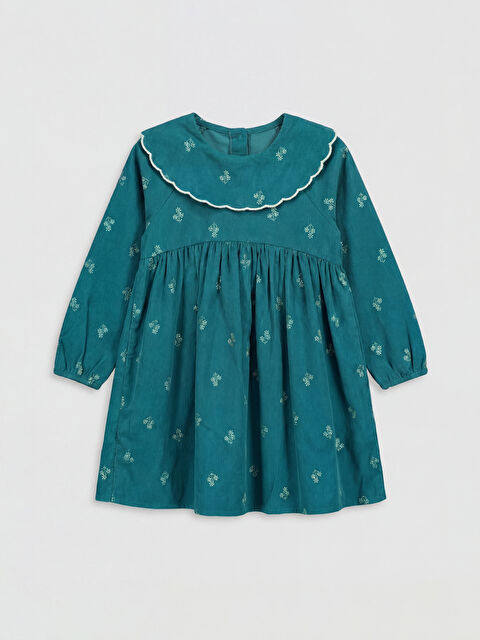 LCW Kids فستان اخضر فتاة