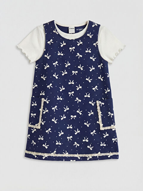 LCW Kids Fiyonk Baskılı Kız Çocuk Elbise ve Bluz - S6LM39Z1-LSF