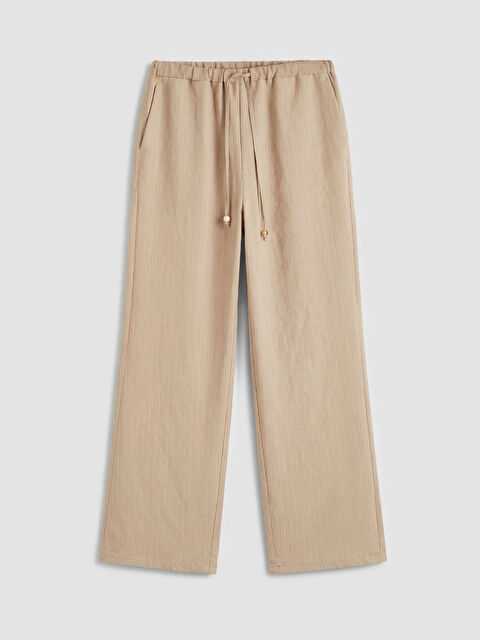 LCW Vision Çizgili Modal Karışımlı Kadın Pantolon - S6LM96Z8-LEC