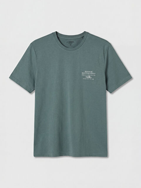 LCWAIKIKI Classic Bisiklet Yaka Baskılı Penye Erkek Tişört