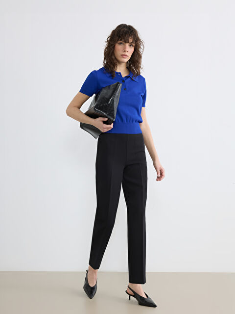 LCW Vision Beli Fermuarlı Dar Fit Kadın Pantolon	 - S6LN10Z8-CVL