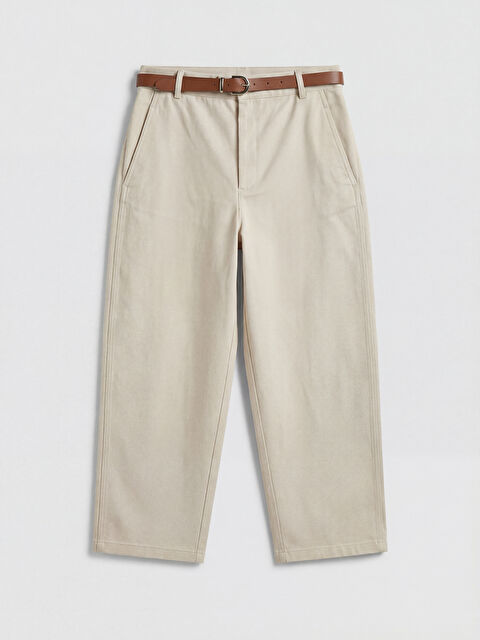 LCW Vision Beli Kemerli Gabardin Kadın Pantolon	 - S6LN15Z8-SB4