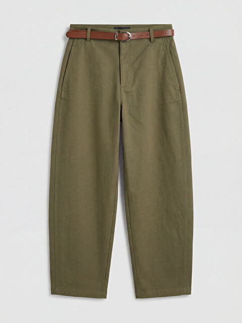 LCW Vision Beli Kemerli Gabardin Kadın Pantolon - S6LN15Z8-ZNA