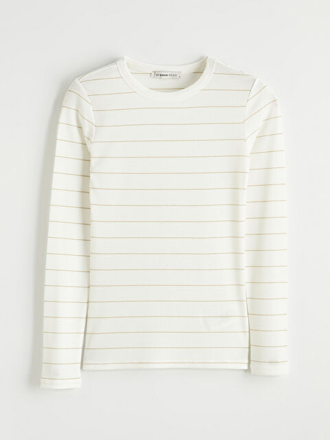 LCWAIKIKI Classic Bisiklet Yaka Çizgili Kadın Body - S6LN17Z8-LFC