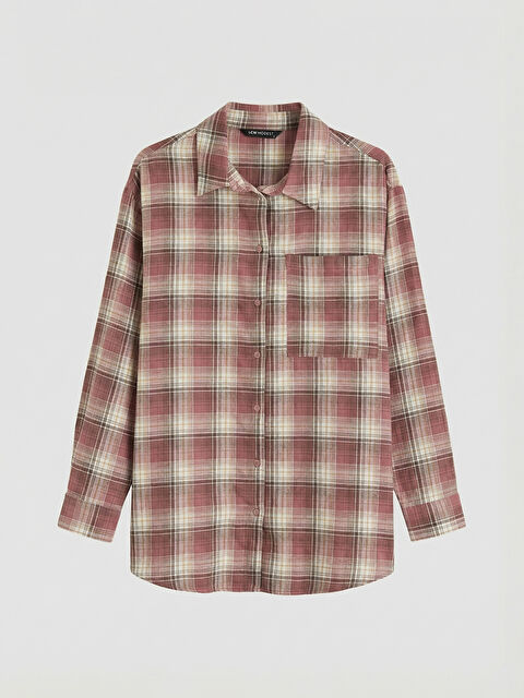 LCW Modest Ekose Kadın Gömlek Tunik - S6LN41Z8-LNQ