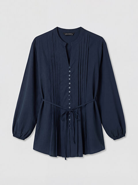 LCW Modest Kaçık Yaka Büzgülü Bluz