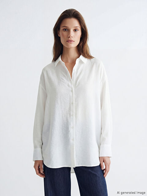 LCW Modest Oversize Kadın Gömlek Tunik - S6LN60Z8-EEW