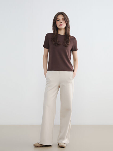 LCW Vision Beli Lastikli Geniş Paça Kadın Eşofman Altı - S6LN71Z8-FYS