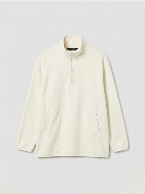 LCW Modest Dik Yaka Oversize Kadın Polar Sweatshirt - S6LN92Z8-R9J