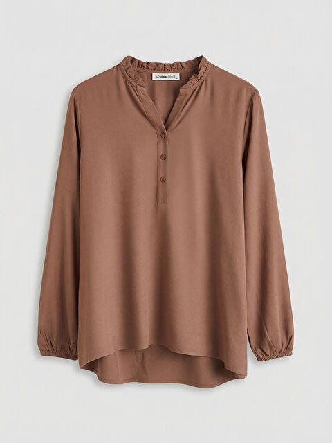 LCW Grace Fırfırlı Kaçık Yaka Bluz	 - S6LO60Z8-3Q3