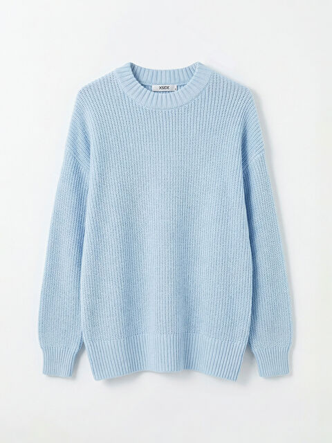 XSIDE Bisiklet Yaka Oversize Kadın Triko Kazak - S6LO66Z8-R5P