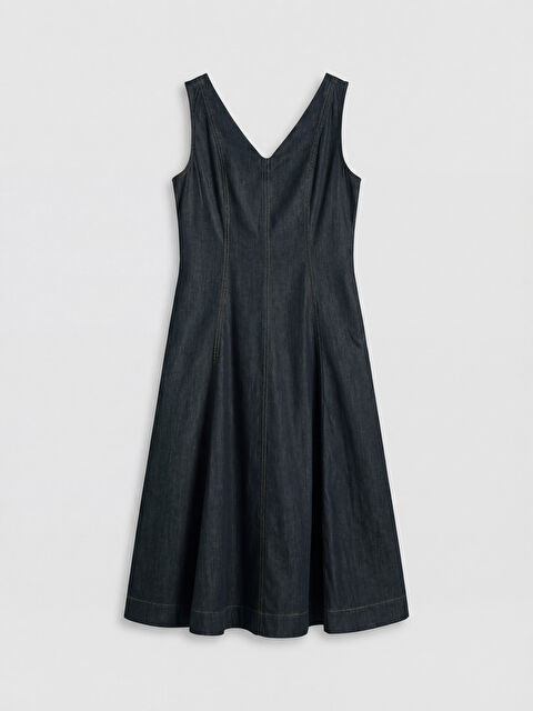 XSIDE V Yaka A Kesim Jean Elbise