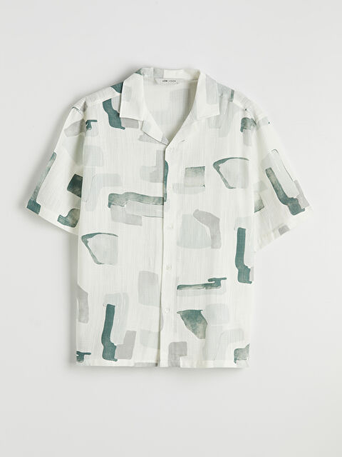 LCW Vision Regular Fit Resort Yaka Desenli  Erkek Gömlek - S6LO93Z8-LRR