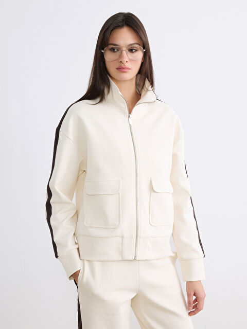 LCW Vision Dik Yaka Kadın Fermuarlı Sweatshirt - S6LP04Z8-R9J