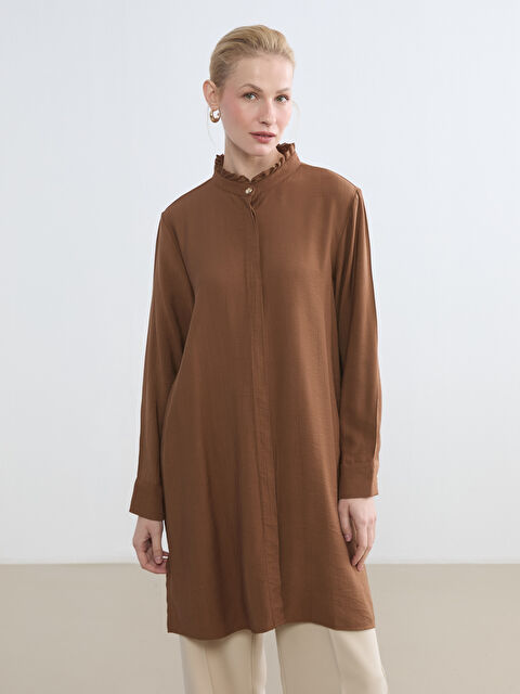 LCW Grace Fırfırlı Hakim Yaka Kadın Gömlek Tunik - S6LP44Z8-R1L