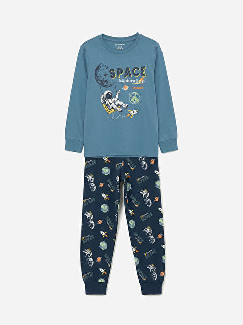 LCW Kids Baskılı Erkek Çocuk Pijama Takım - S6LP89Z4-H9N