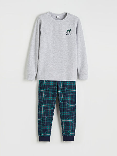 LCW Kids Bisiklet Yaka Erkek Çocuk Pijama Takım - S6LP93Z4-LAK