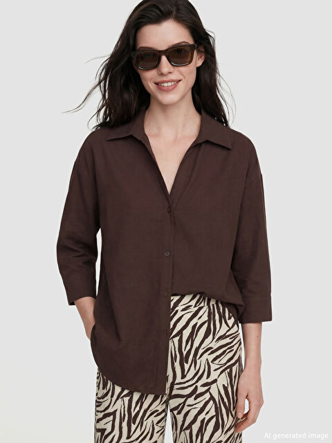 LCW Comfort Oversize Kadın Gömlek - S6LQ07Z8-HMK