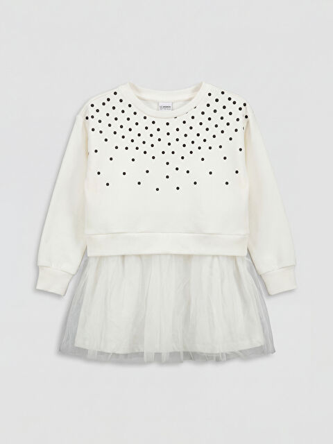 LCW Kids Robe ÉCROU Fille