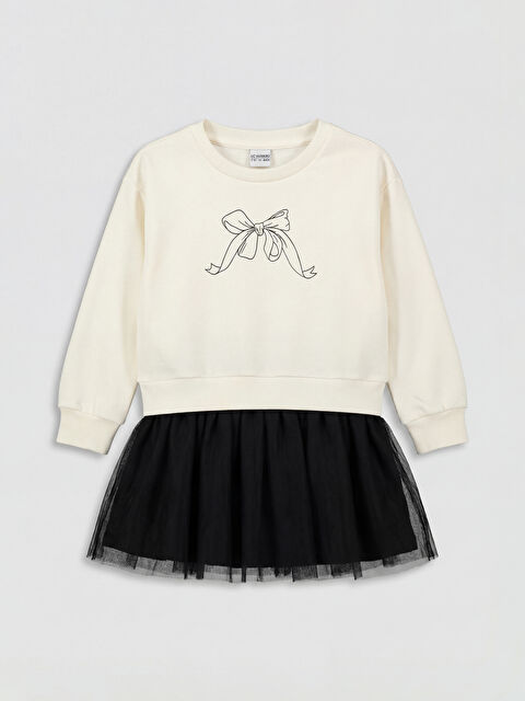 LCW Kids Robe ÉCROU Fille