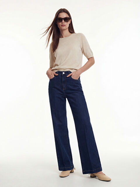 LCW Modest Wideleg Kadın Jean Pantolon