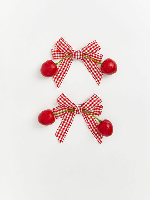 LCW HOME Kirazlı Kadın Mandal Toka Seti 2'li - S6LR02Z8-M0T