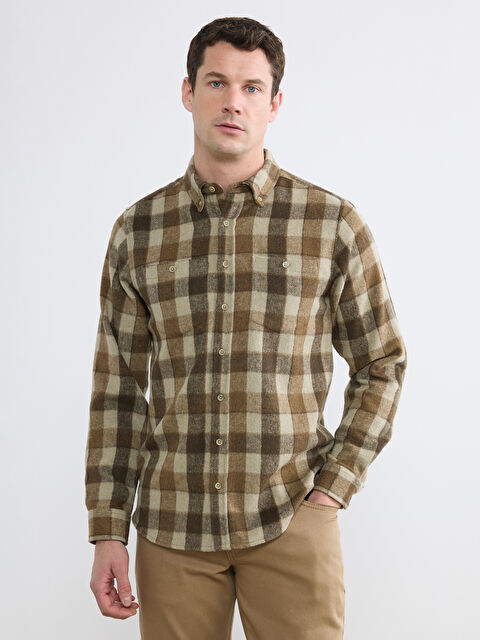 LCWAIKIKI Classic Cămașă Regular Fit cu Mânecă Lungă, Model Carouri, Bărbați - S6LR20Z8-LQ4