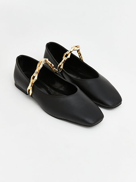 LCW STEPS Deri Görünümlü Kadın Babet - S6LR37Z8-HUC