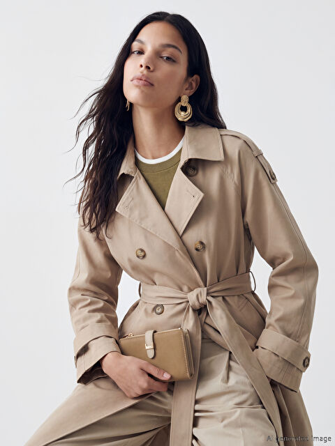 LCW ACCESSORIES Süet Görünümlü Kadın Cüzdan