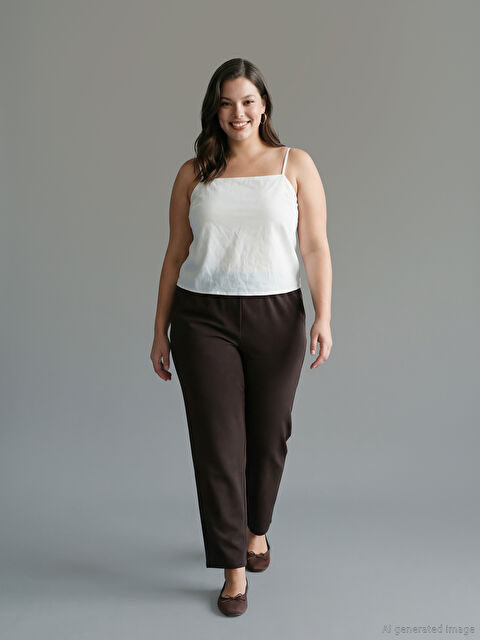 LCW Grace Beli Lastikli Kadın Pantolon - S6LR53Z8-J0W