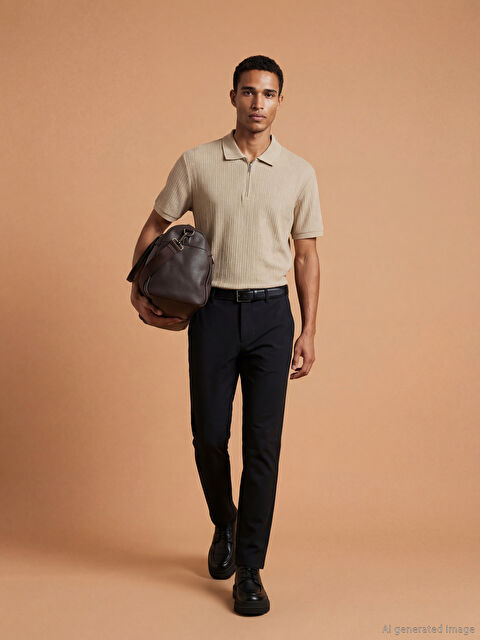 LCW Vision Slim Fit Gabardin Erkek Pantolon - S6LR98Z8-CVL