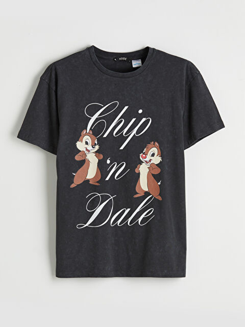 XSIDE Bisiklet Yaka Chip 'n Dale Baskılı Kadın Tişört - S6LS15Z8-VDL