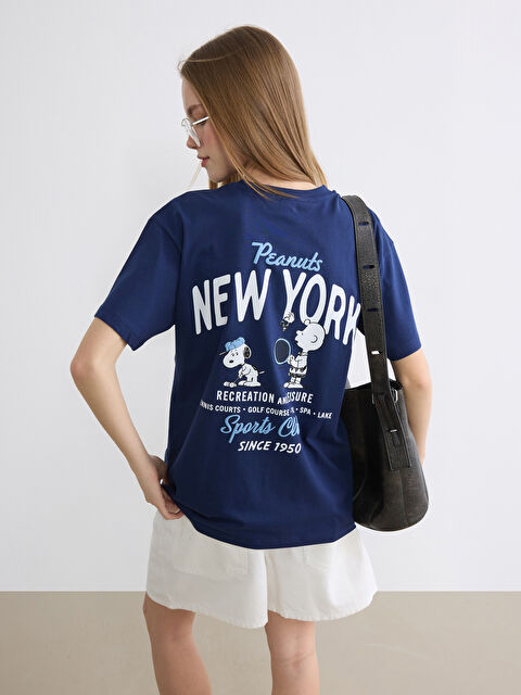 XSIDE Bisiklet Yaka Snoopy Baskılı Kadın Tişört - S6LS27Z8-CRP