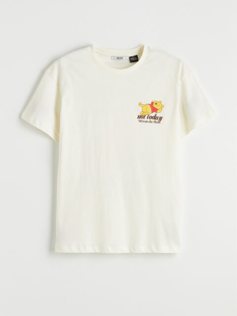XSIDE Bisiklet Yaka Winnie the Pooh Baskılı Kadın Tişört - S6LS28Z8-ZF9