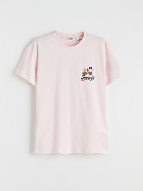 XSIDE Bisiklet Yaka Snoopy Baskılı Kadın Tişört - S6LS29Z8-QNT