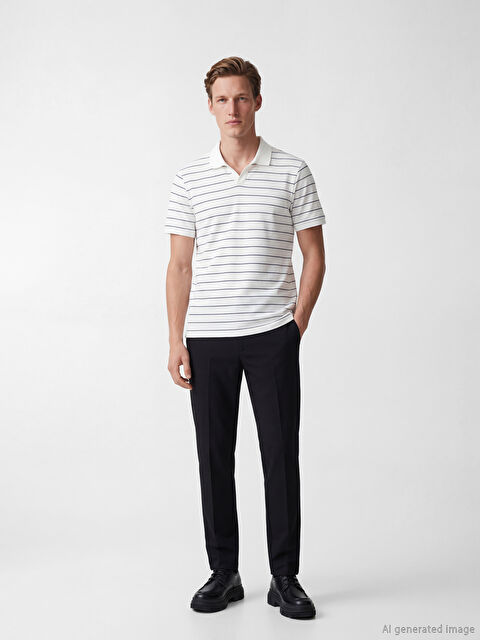 SOUTHBLUE Polo Yaka Çizgili Erkek Tişört