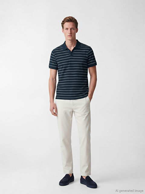 SOUTHBLUE Polo Yaka Çizgili Erkek Tişört
