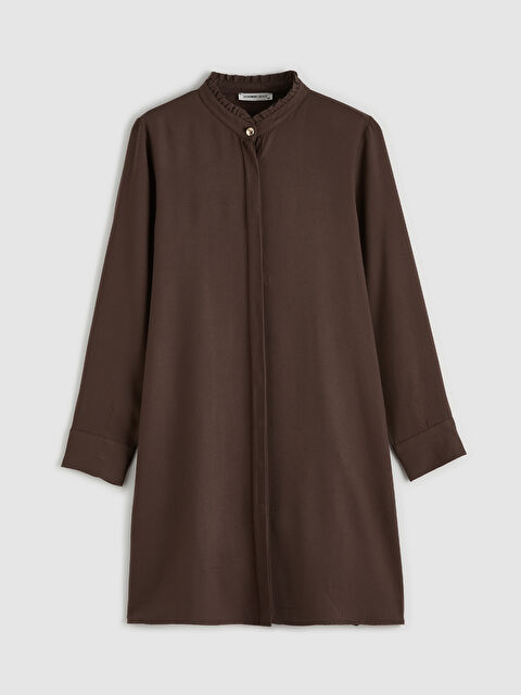 LCW Grace Fırfırlı Hakim Yaka Kadın Gömlek Tunik - S6LS52Z8-HSK